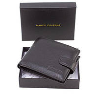 Мужское портмоне из кожи с зажимом для денег 11х9,5х2,5 Marco Coverna M13 (21588) черный GM