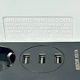 Мережевий подовжувач Power Socket 8204 на 4 розетки + 3USB 2m, фото 5