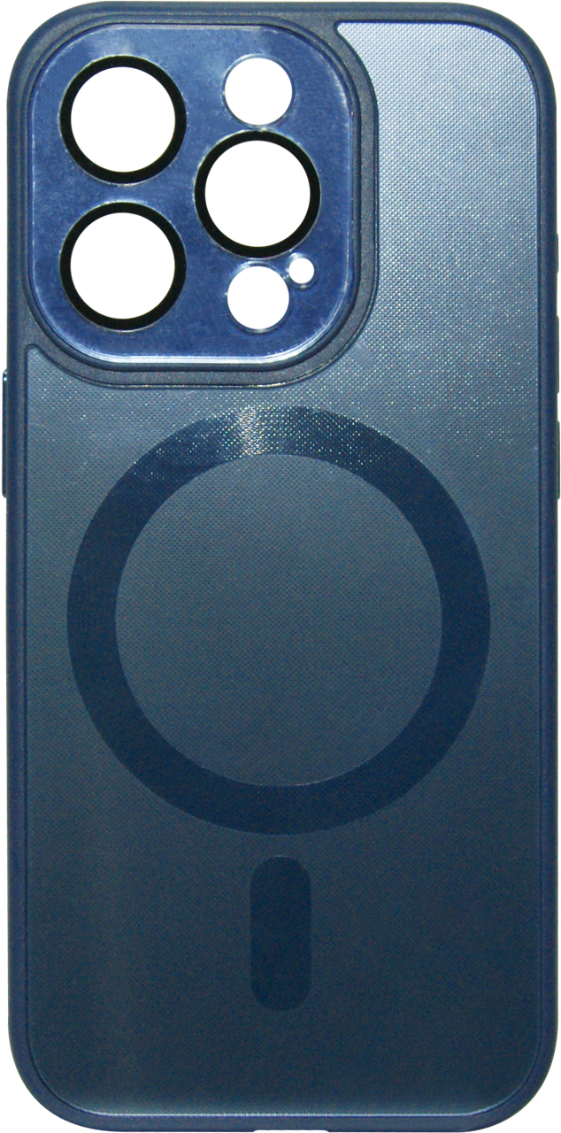 Накладка iPhone 15 Pro Sapphire Glass MagSafe Темно-синій
