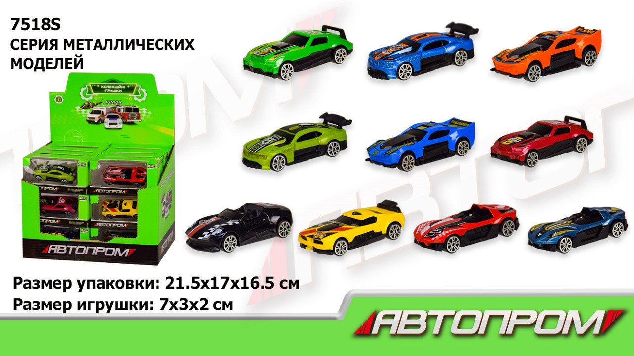 Машина — метал. "АВТОПРОМ", 1:64, у кор. 10*5*4 см (192 шт.), фото 1