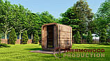 Сауна Mini-Cube з термодерева 1,75х1,3хh2,0м Gartensauna-28 для 2 персон виробництва  Thermowood Production, фото 6