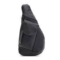 Мужской кожаный рюкзак через плечо Keizer k1712bl-black GM