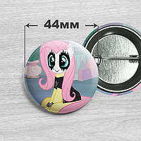Значок Флаттершай из мультсериала My Little Pony | Fluttershy. №5 44мм