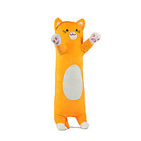 Мягкая игрушка KidsQo валик кот Эклер 60 см Оранжевый (KD731) OS, код: 7787175