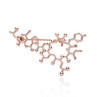 Брошь BROCHE Молекула окситоцина золотистая BRSF112135 GM