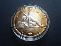Сувенирная эротическая монета 6 ЕВРО (Камасутра №14)