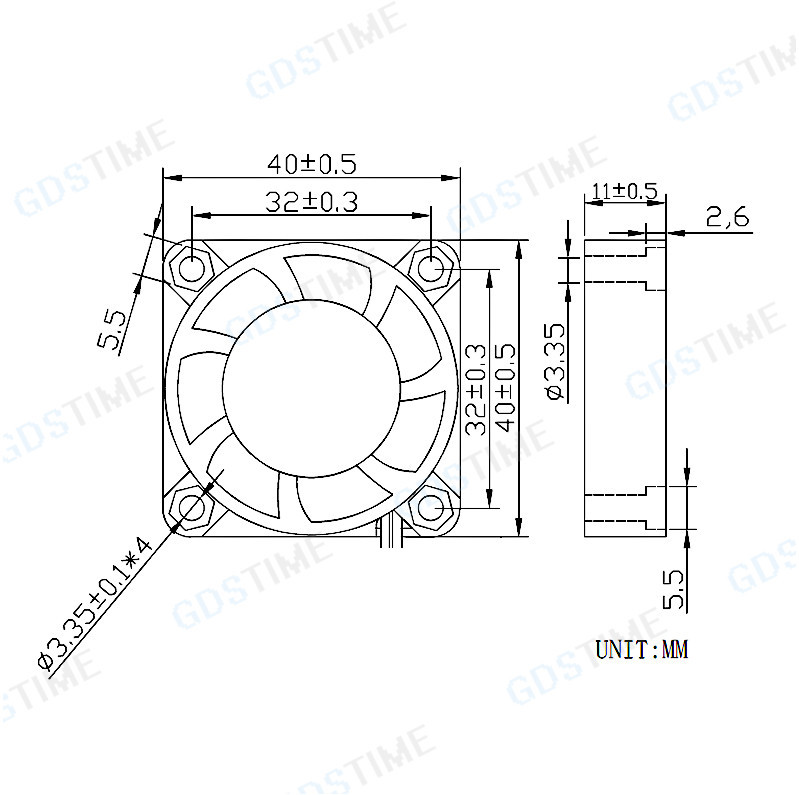 Вентилятор GDSTIME GDA4010 безщітковий