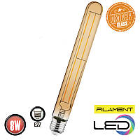 Лампа винтажная светодиодная (ретро) "RUSTIC TUBE - 8" 8W Filament led 2200К E27