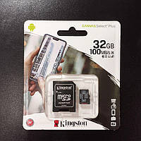 Карта памяти Kingston 32GB microSDHC UHS-I U1 V10 A1 Canvas Select Plus. Новая!