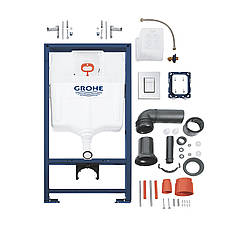 Комплект 4 в 1: Інсталяція Grohe Rapid SL 3 в 1 38772001 + Унітаз безобідковий Kroner Eifel WHI523629 RIMLESS, фото 5