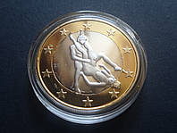 Сувенирная эротическая монета 6 ЕВРО (Камасутра №17)