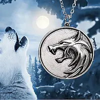 Медальон Ведьмака - Кулон The Witcher Ведьмачий Амулет круглый Silver