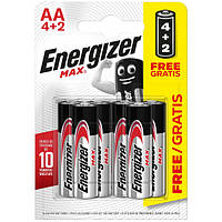 Батарейка ENERGIZER Alkaline AA Max 4+2 AL