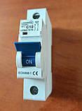 Автоматичний вимикач малогабаритний 1 полюс 1P 10A Lemanso LCB45-1C10 тип С 50Гц, фото 2