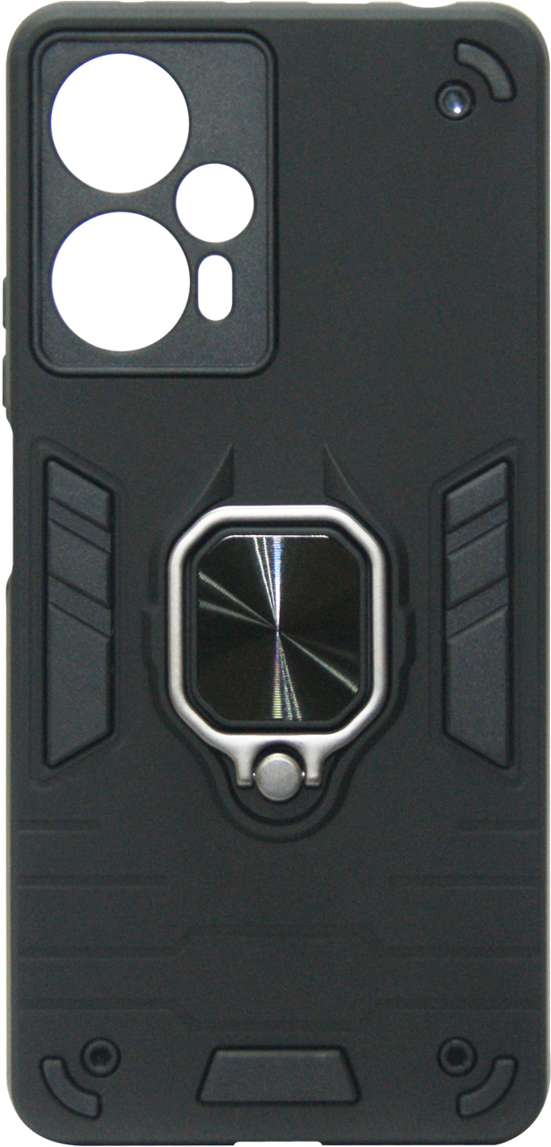 Накладка Xiaomi POCO F5/Note 12 Turbo Чорний Magnetic Armor Ring Honor