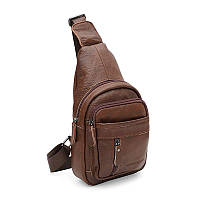 Мужской кожаный рюкзак через плечо Keizer K1223abr-brown GM