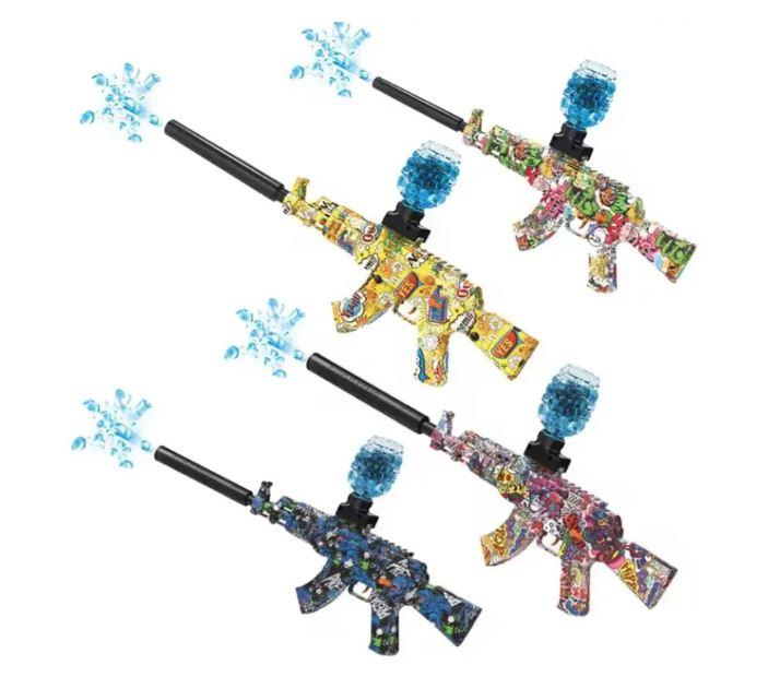 4 кольори Бластер автоматичний Auto AK 47 Gel Ball з гель кульками орбіз 10500 шт., фото 1