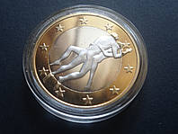 Сувенирная эротическая монета 6 ЕВРО (Камасутра №18)