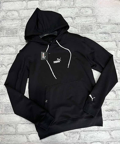 Худі чоловіче Puma чорне з капюшоном Пума M, фото 1