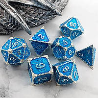 Набор кубиков для игры Подземелье и Драконы D&D Dungeons and Dragons DnD 7 шт Синий Хіт продажу!