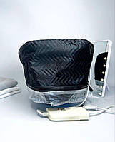 Электрическая текстильна термошапка для масок, ламинирования и лечения волос Hair Expert Super Electric Black