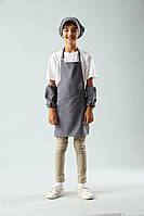 Фартух для праці і творчості підлітковий з косинкою 11-18 років (сірий)