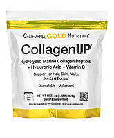 Коллаген California Gold Nutrition, CollagenUP, морской коллаген + гиалуроновая кислота + витамин C, 464 г