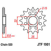 Звезда ведущая, JT Sprocket 1901.11