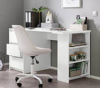 Письменный стол Брункико Modern с блоком ящиков и полочками Белый Элит
