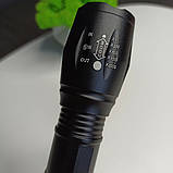 💚Ліхтарик ручний акумуляторний водонепроникний 13см, фото 5