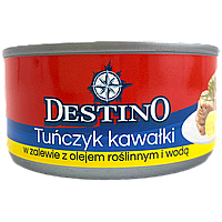 Тунець в олії ж/б Дестіно Destino 120/170g 48шт/ящ (Код: 00-00004275)