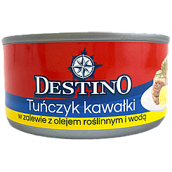 Тунець в олії ж/б Дестіно Destino 120/170g 48шт/ящ (Код: 00-00004275)