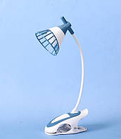 Декоративная настольная лампа LD-1076 с креплением, на USB и аккумуляторе - для освещения Синий