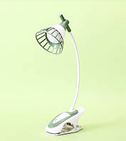 Декоративная настольная лампа LD-1076 с креплением, на USB и аккумуляторе - для освещения Зеленый
