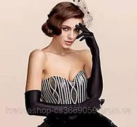 Рукавички Атласні / довгі / 52 см вище ліктя / романтичний образ