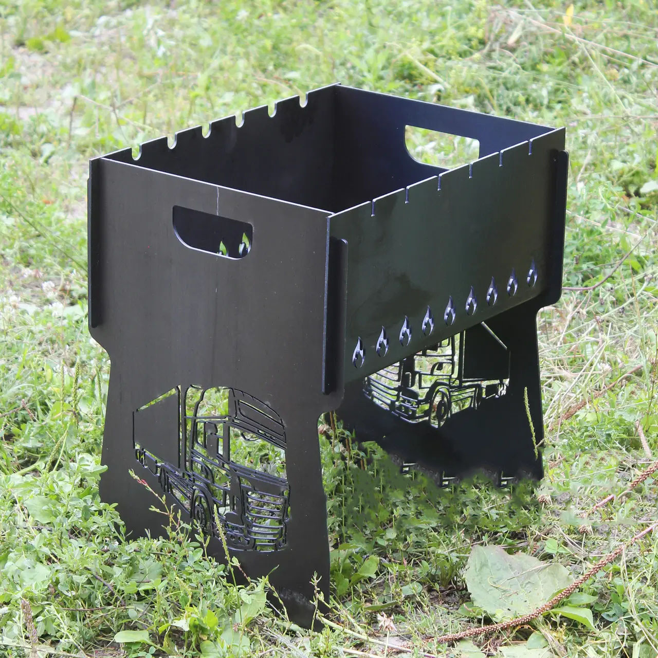 Мангал розбірний на 8 шт з індивідуальним гравіюванням - у подарунок. Мангал для подарунка, фото 1