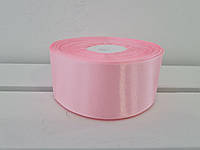 Светло-розовая лента 40 мм для декорирования букетов из мыльных цветов
