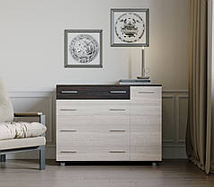 Комод для спальні Еверест з 4-ма ящиками К-3 (телескопи) 100х38х73 венге темний + дуб молочний (DTM-2492)