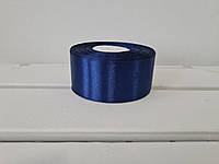 Темно-синяя лента 40 мм для декорирования букетов из мыльных цветов