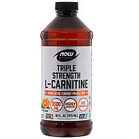 Жидкий L- Карнитин Now Foods L-Carnitine 3000 мг 473 мл (NF0064) TT, код: 1772415