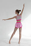 Топ і шорти з сіткою для художньої гімнастики для дівчинки з біфлексу Жасмин р. 26-44, фото 4