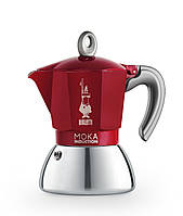 Гейзерная кофеварка Bialetti на 4 чашки Moka Induction (150 мл) красная