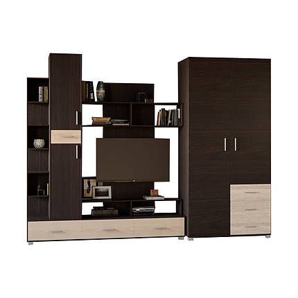 Стінка Еверест Бриз + Шафа ШП-4 венге + дуб молочний (DTM-2331), фото 2