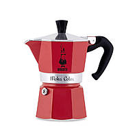 Гейзерная кофеварка Bialetti Moka Express на 3 чашки (130 мл) Красная