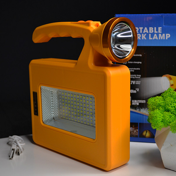 🧡Ліхтар ручний акумуляторний на сонячній батареї 2000mAh, фото 1