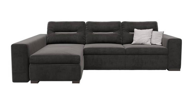 Кутовий лівосторонній диван Andro Ismart Graphite 289х190 см Графітовий 286PGL, фото 1