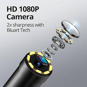 Ендоскопічна камера DEPSTECH з підсвіткою, бороскопічна камера 1080P HD з 2-кратним зумом,, фото 3