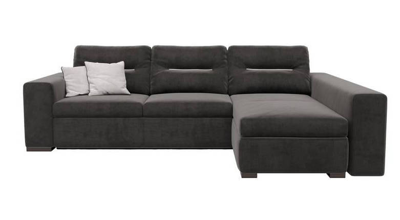 Кутовий правосторонній диван Andro Ismart Graphite 289х190 см Графітовий 286GR, фото 1