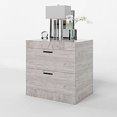 Тумба приліжкова Еверест Соната 50х38х50 дуб крафт білий (DTM-2711)