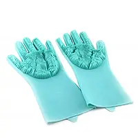 Перчатки для мытья посуды и чистки Magic Silicone Gloves